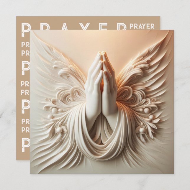Praying Hands In Soft White Tones (Anverso / Reverso)