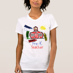 Pre camiseta del profesor de K - escuela y