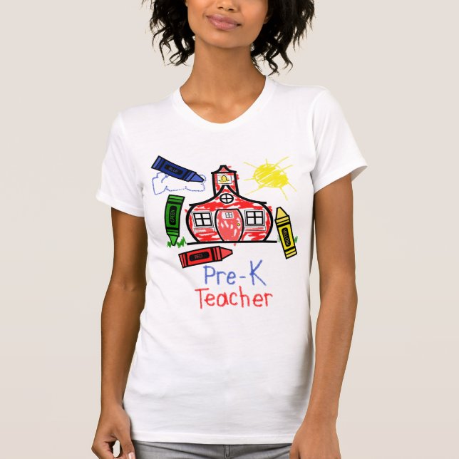 Pre camiseta del profesor de K - escuela y (Anverso)