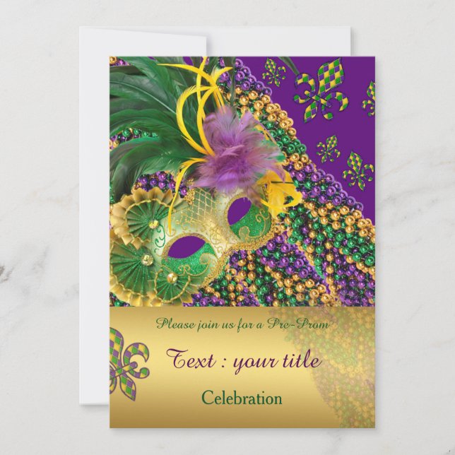 "pre invitación del baile de fin de curso", (Anverso)