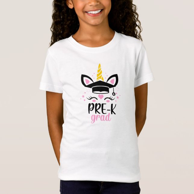 Pre-K Grad lindas camisetas florales (Anverso)