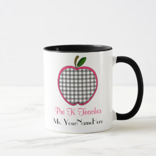 Pre taza del profesor de K - rosa gris de Apple w