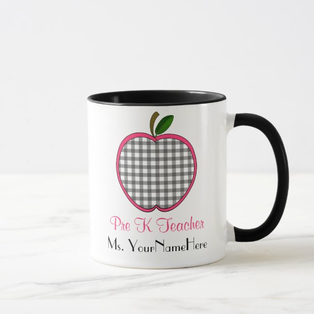 Pre taza del profesor de K - rosa gris de Apple w (Derecha)