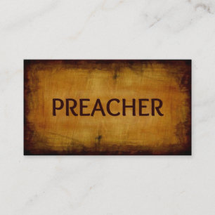 Preacher Antique Brushed Wood Tarjeta de presentac