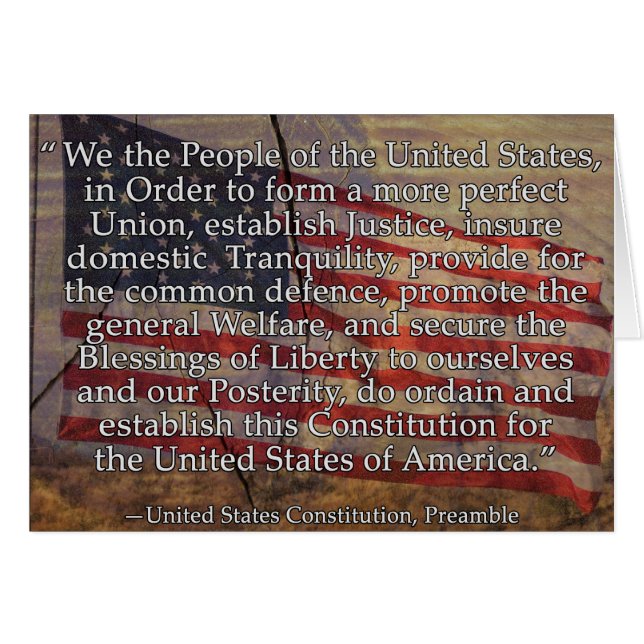 Preámbulo de la Constitución de los Estados Unidos (Anverso (Horizontal))