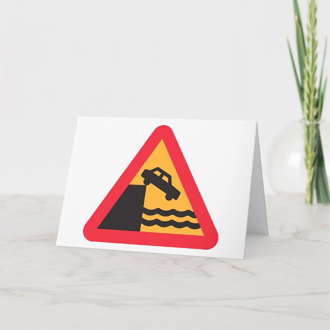 Precaución de agua por delante Rótulo tarjetas de  (Subido por el creador)