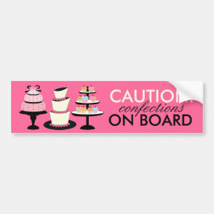 PRECAUCIÓN: Dulces a bordo pegatinas para el