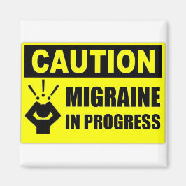Precaución Imán cuadrado de la migraña