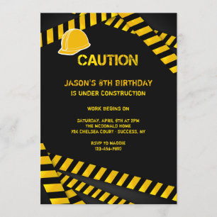 Precaución Invitación de Casco Duro