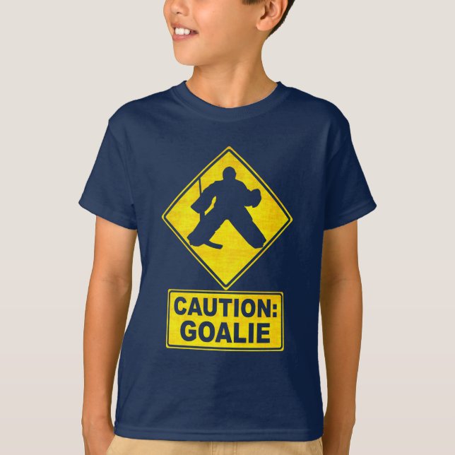 Precaución: La camiseta de los niños del portero (Anverso)