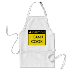 Precaución: No puedo cocinar el delantal