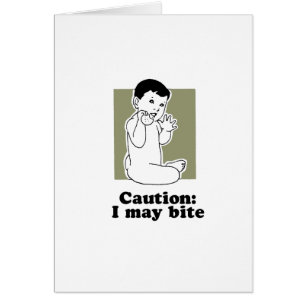 Precaución, puedo morder una camiseta de bebé