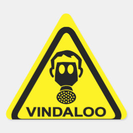 Precaución Vindaloo Curry tóxico huele a Pegatinas