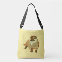 preciosa bolsa de nutria amarilla