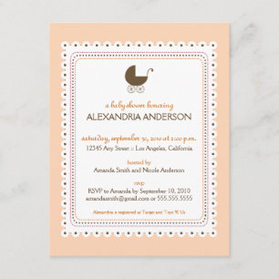 Preciosa invitación a Baby Shower Personalizado Pe