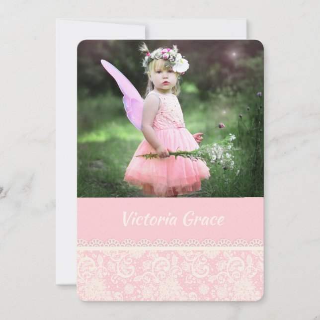 Preciosa invitación a la fotografía de encaje (Anverso)