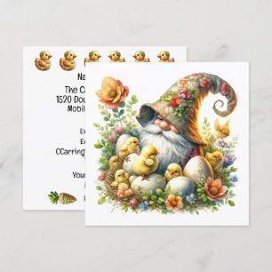 Preciosa invitación temática de Gnome Easter