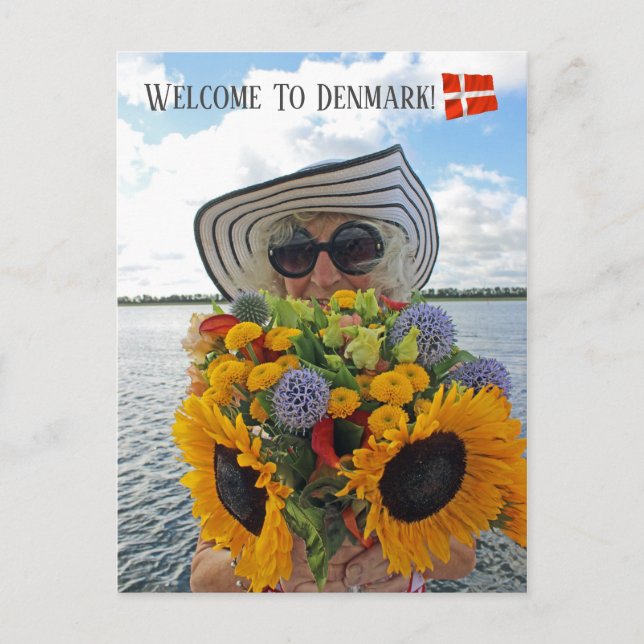 Preciosa postal de bienvenida a Dinamarca! (Anverso)