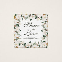 preciosa tarjeta de boda floral de Magnolia