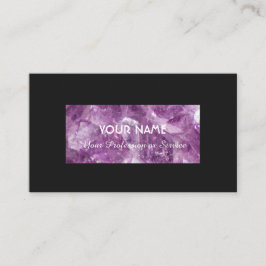 Preciosa tarjeta de presentación de amethyst gem