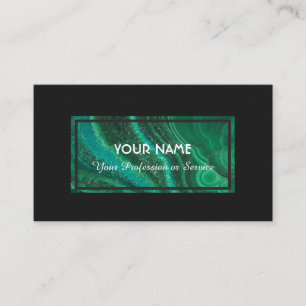 Preciosa tarjeta de visita de gema de cristal verd