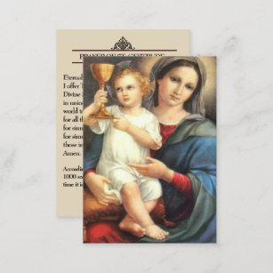 Preciosa tarjeta sagrada para la oración de St. Ge