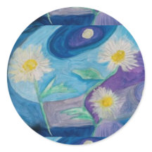 PRECIOSAS PEGATINAS DE MARGARITAS DE LA ARTISTA PA