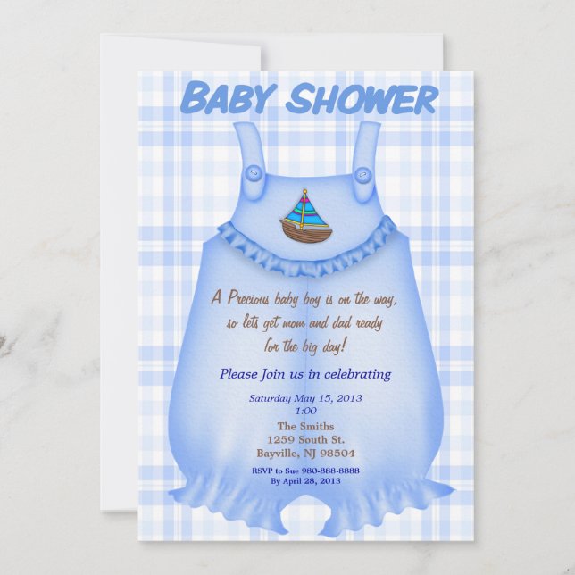 Precioso Baby Boy Invitación Baby Shower (Anverso)
