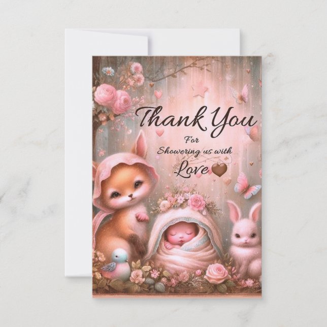 Precioso bebé, Baby Shower Gracias Tarjetas (Anverso)