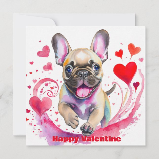 Precioso Bulldog Francés de San Valentín (Anverso)