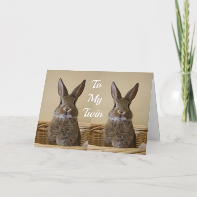 ¡PRECIOSO BUNNY DESEA QUE PUEDA ESPERARTE! TARJETA (Anverso)