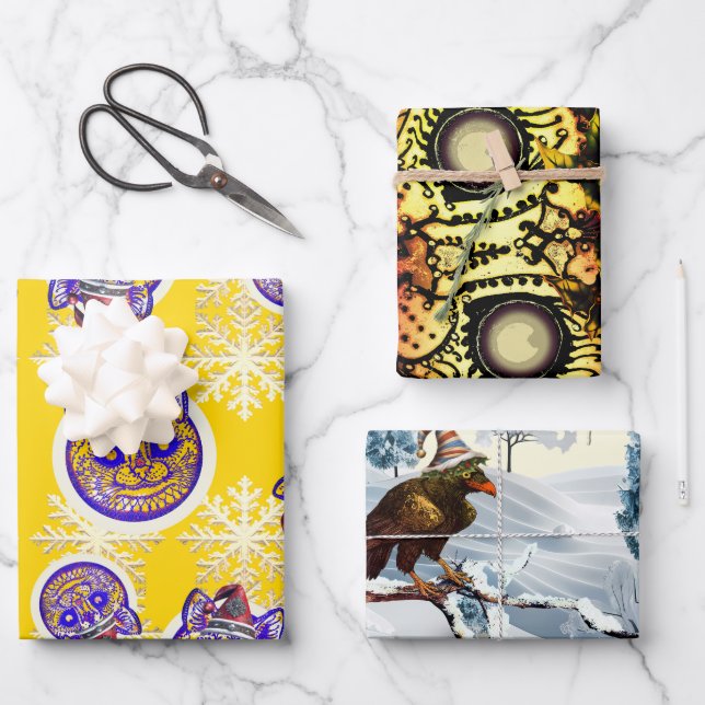 PRECIOSO ENVASE de papel de 3 hojas (Anverso)