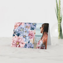 Precioso floral rosa y azul 