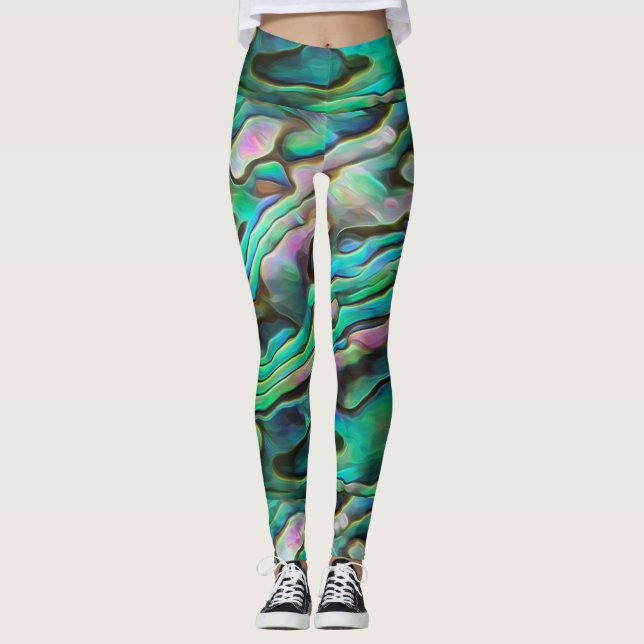 Precioso Legging de Abulón Paua Pintado (Anverso)