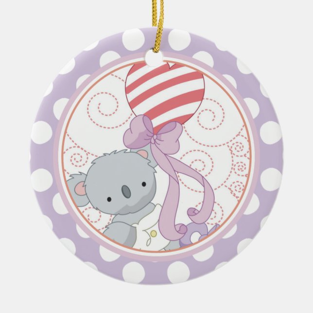 Precioso ornamento navideño de bebé koala (Frente)