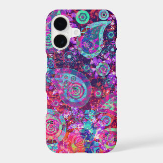 Precioso paisley abstracto rosa y aqua
