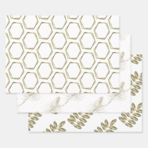 Precioso papel metálico geométrico glamuroso