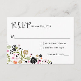 Precioso ramo floral | tarjeta de respuesta de inv