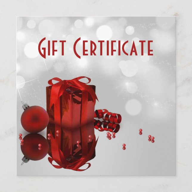 Precioso regalo navideño - Certificado de regalo (Anverso)