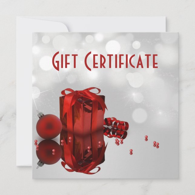 Precioso regalo navideño - Certificado de regalo (Anverso)