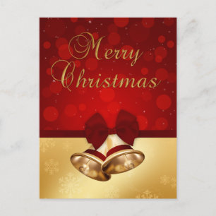 Preciosos Navidades dorados Bells tarjeta postal d