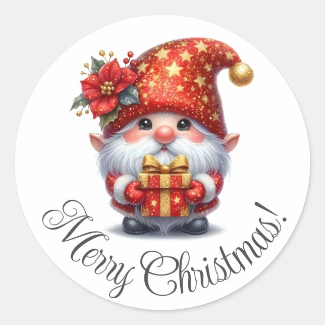 Preciosos y alegres pegatinas navideños (Anverso)