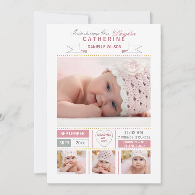 Precious Arrival Pink Photo Nation Anuncio (Anverso)