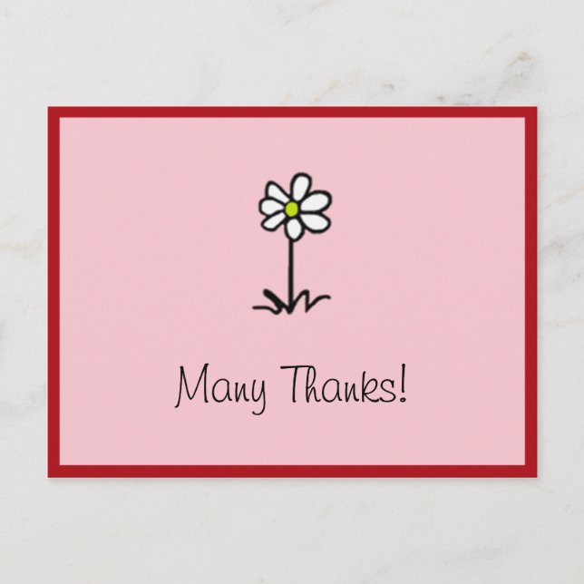 Precious Daisy Muchas Gracias Tarjeta Personalizad (Anverso)