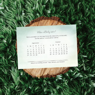 Predicción de llegada de bebés Elegante Rosa Blanc