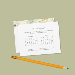 Predicción de llegada del bebé Rosa blanca elegant