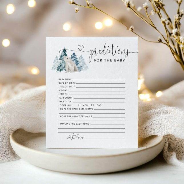 Predicción del oso polar para la tarjeta de bebé (Subido por el creador)