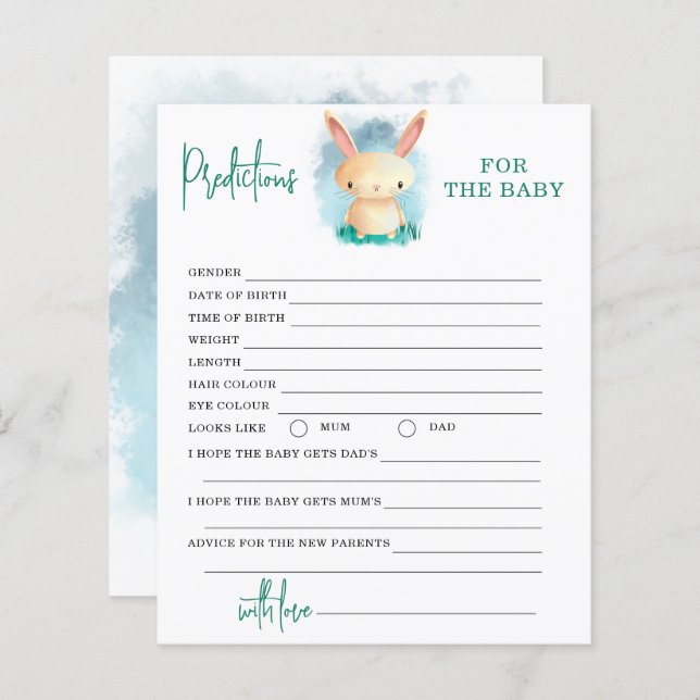 Predicción neutra de género congénita para tarjeta (Anverso / Reverso)