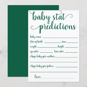 Predicción verde simple   Tarjeta agria de Keepsak