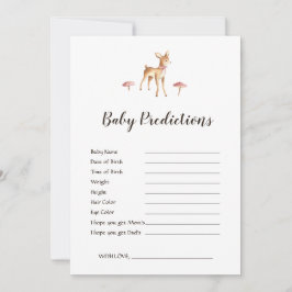 Predicciones Baby Shower de color blanco de ciervo